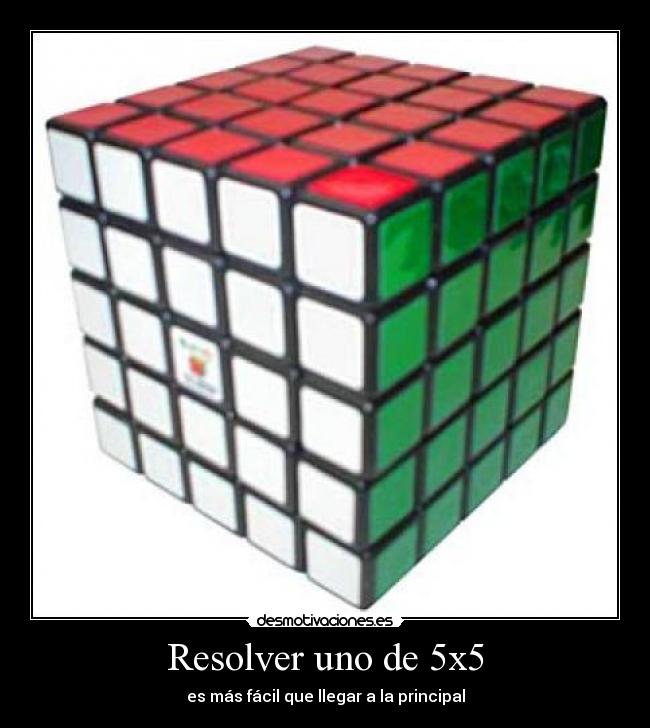 Resolver uno de 5x5 - es más fácil que llegar a la principal