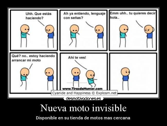 Nueva moto invisible - Disponible en su tienda de motos mas cercana