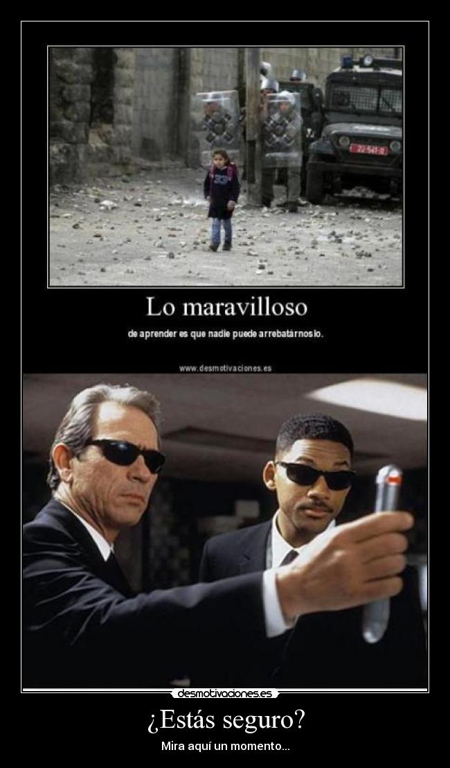 ¿Estás seguro? - Mira aquí un momento...