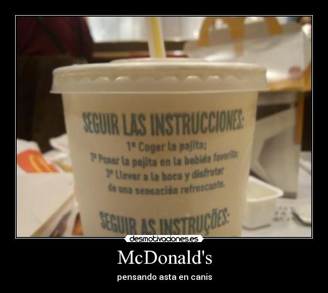 McDonalds - pensando asta en canis