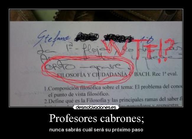 Profesores cabrones; -