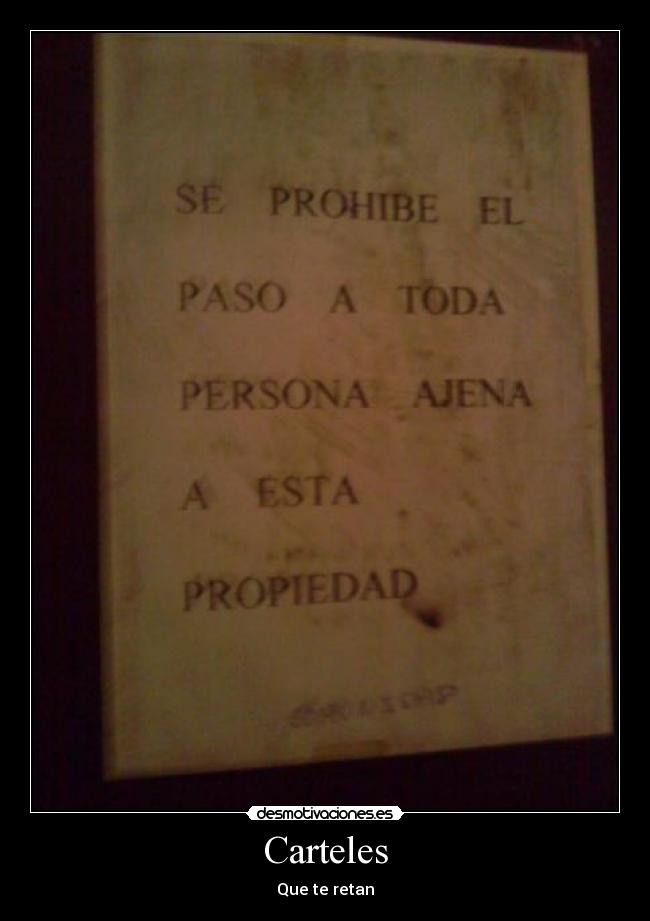 Carteles - Que te retan