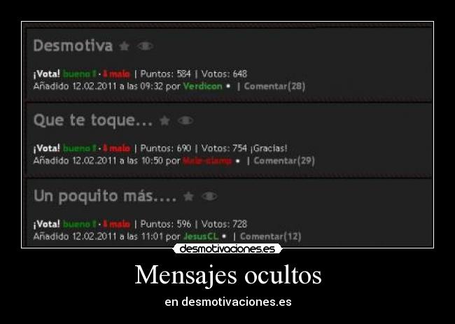 Mensajes ocultos - en desmotivaciones.es