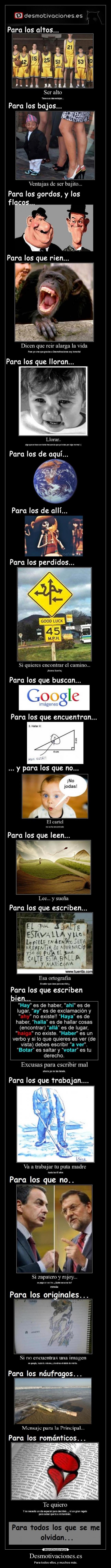 Desmotivaciones.es - Para todos ellos, y muchos más.