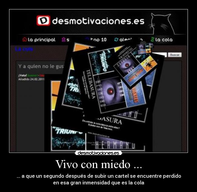 carteles miedo desmotivaciones