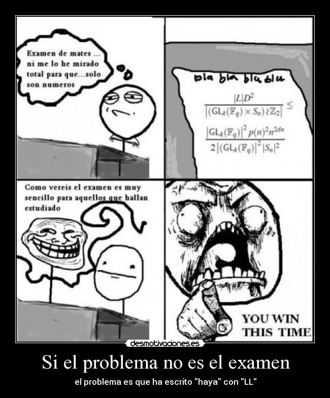Si el problema no es el examen - 
