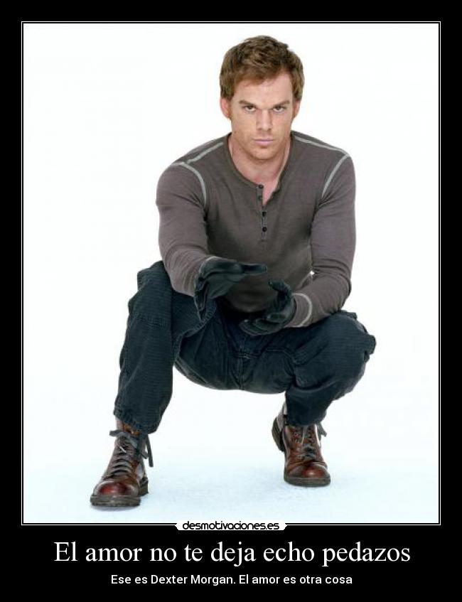 carteles amor dexter desmotivaciones