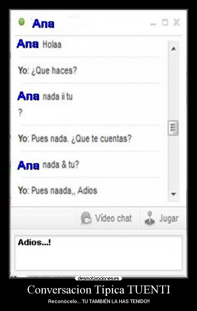Conversacion Típica TUENTI -