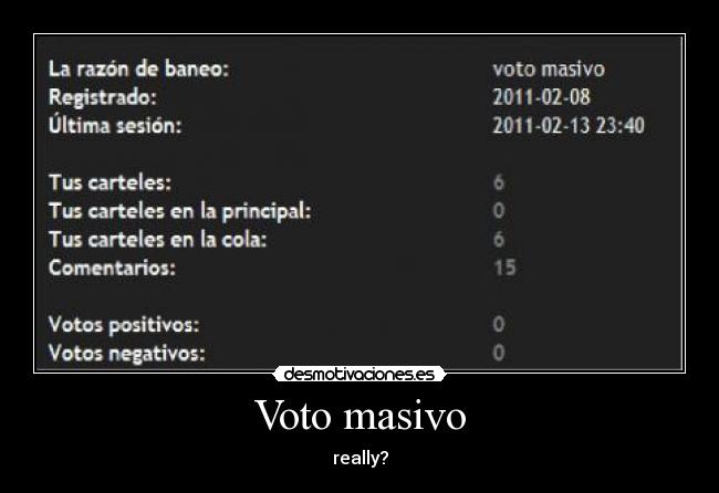 Voto masivo - really?