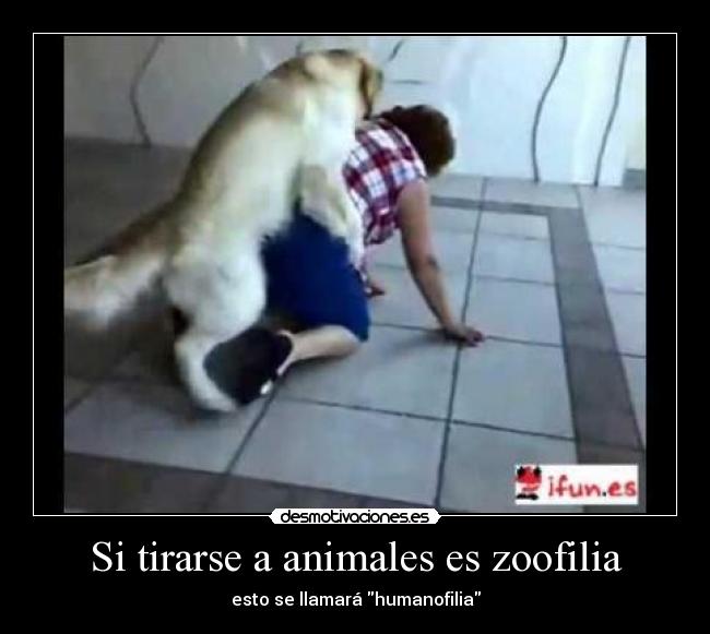 Si tirarse a animales es zoofilia - 