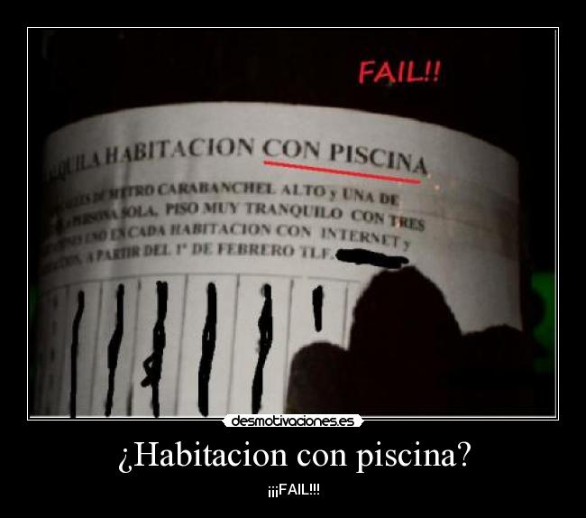 ¿Habitacion con piscina? -