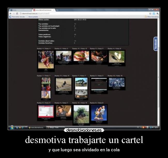desmotiva trabajarte un cartel - y que luego sea olvidado en la cola