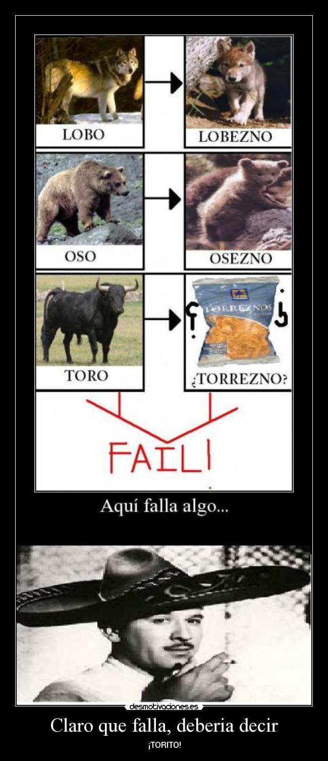 Claro que falla, deberia decir -