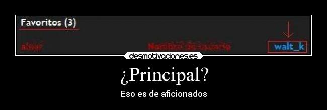 ¿Principal? - 