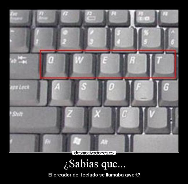 ¿Sabias que... - El creador del teclado se llamaba qwert?