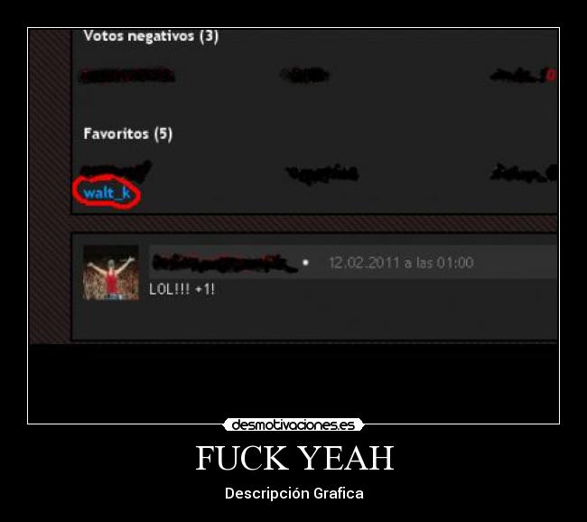 FUCK YEAH - Descripción Grafica