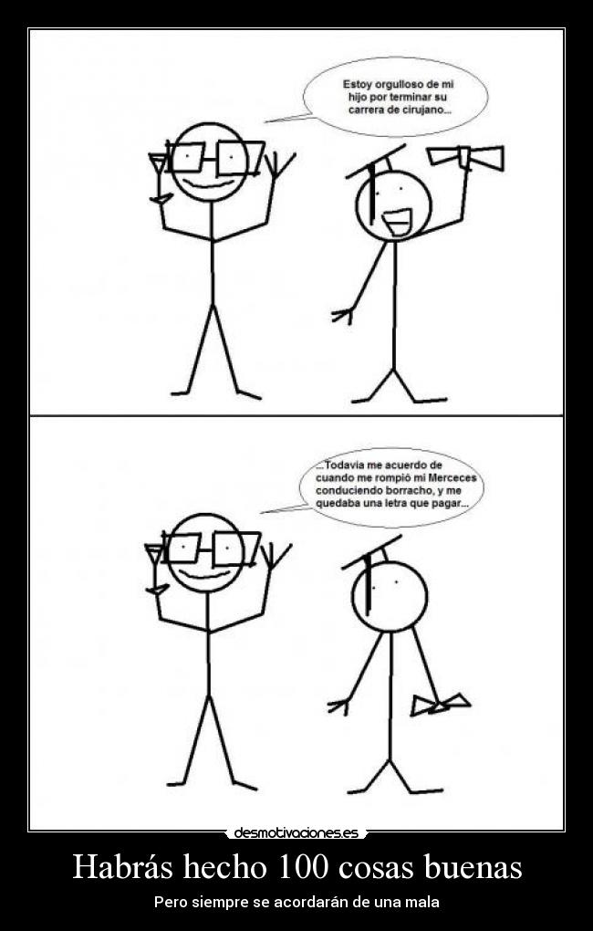 Habrás hecho 100 cosas buenas -