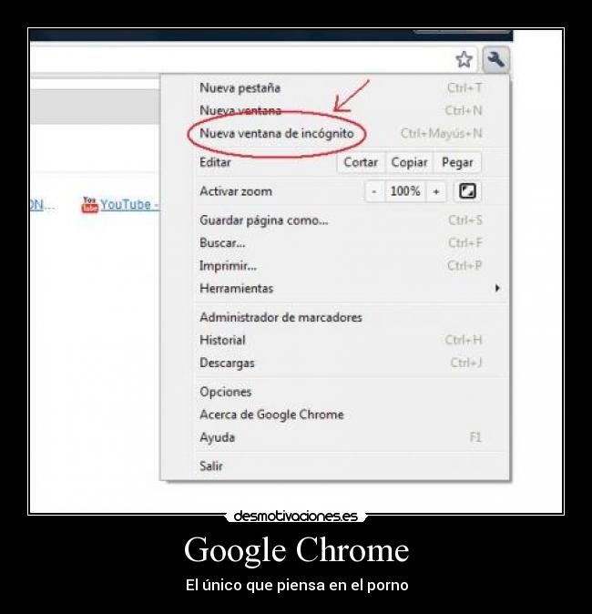 Google Chrome - El único que piensa en el porno