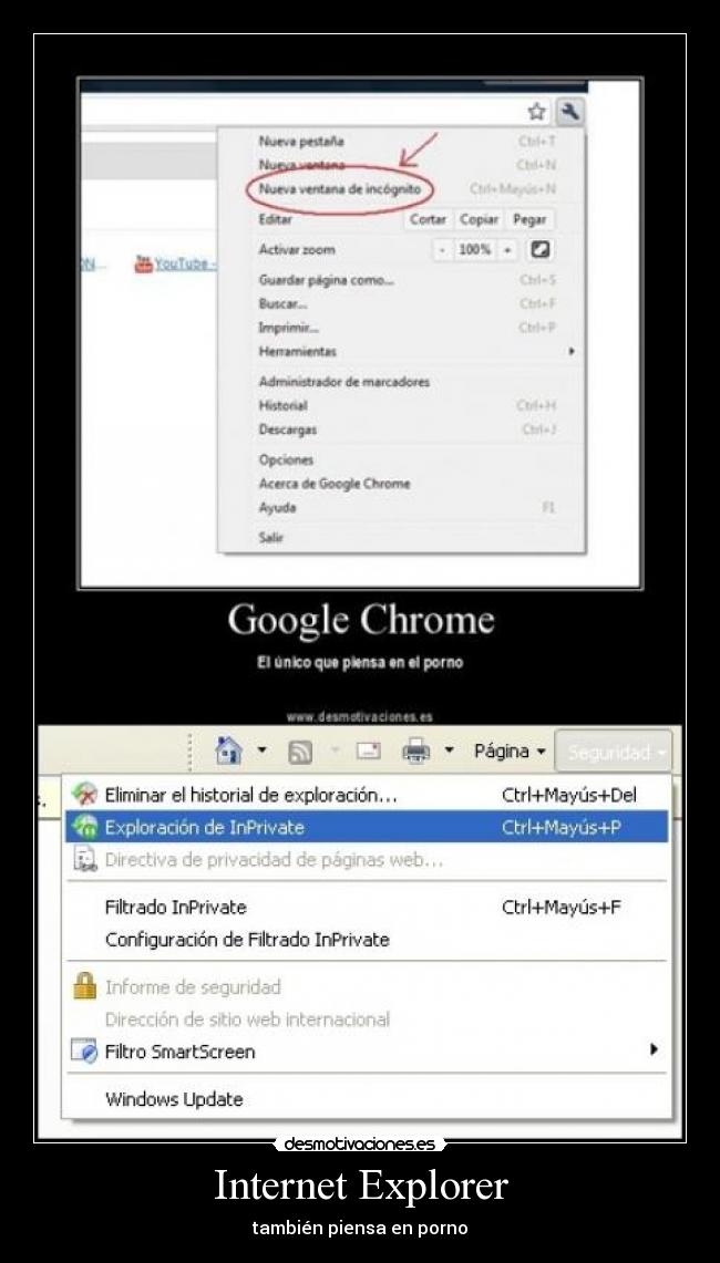 Internet Explorer - también piensa en porno