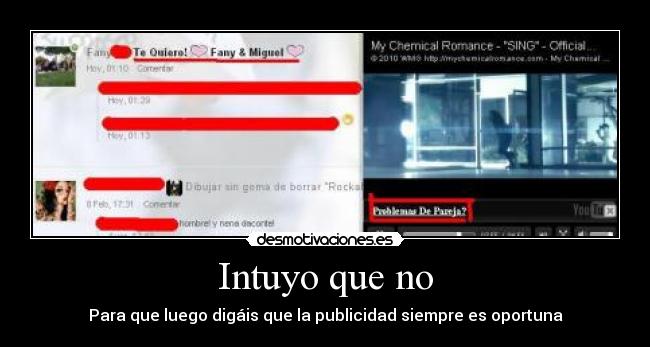 Intuyo que no - Para que luego digáis que la publicidad siempre es oportuna