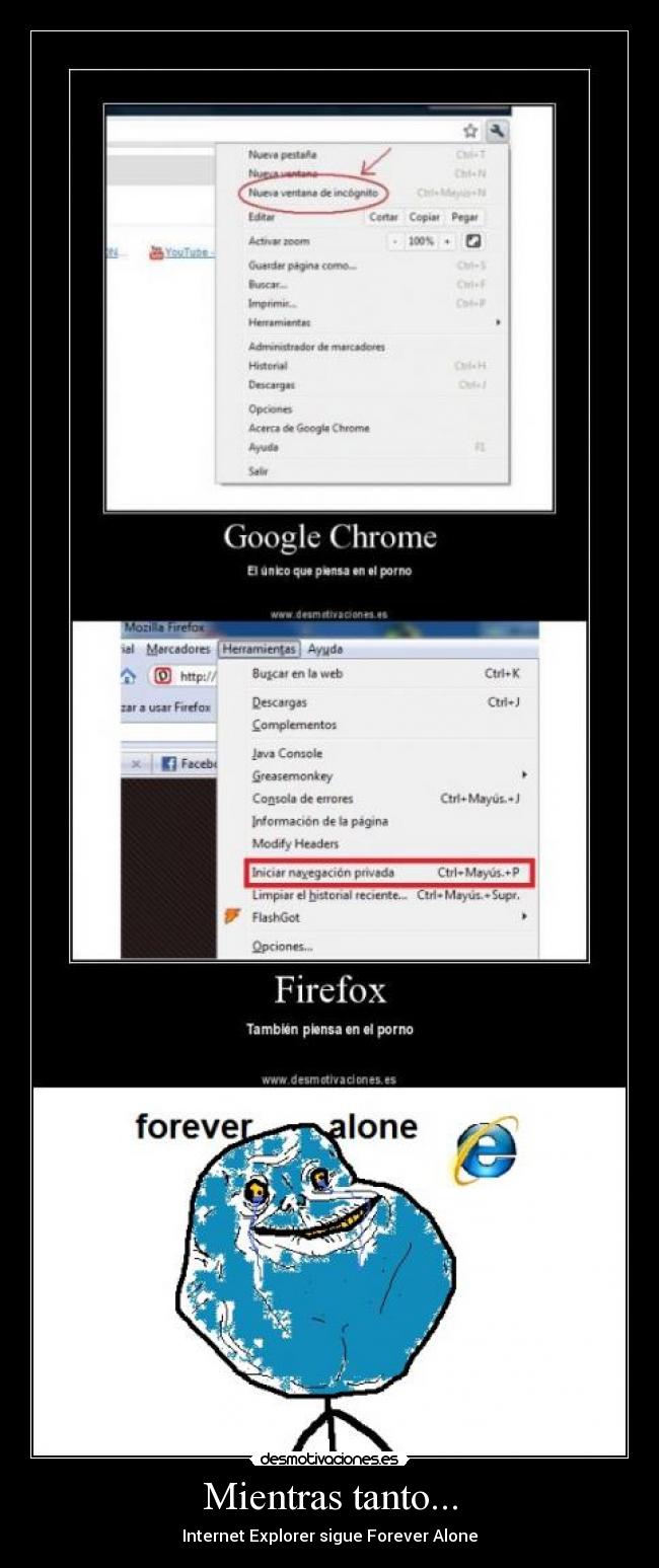Mientras tanto... - Internet Explorer sigue Forever Alone