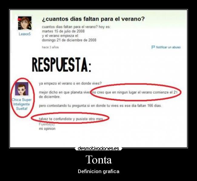 Tonta - Definicion grafica