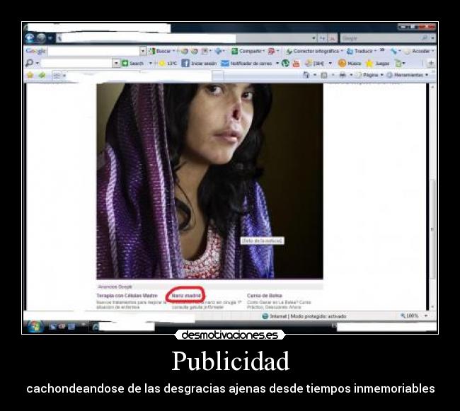 Publicidad - cachondeandose de las desgracias ajenas desde tiempos inmemoriables