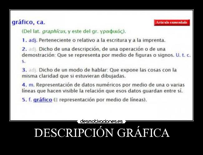 DESCRIPCIÓN GRÁFICA -