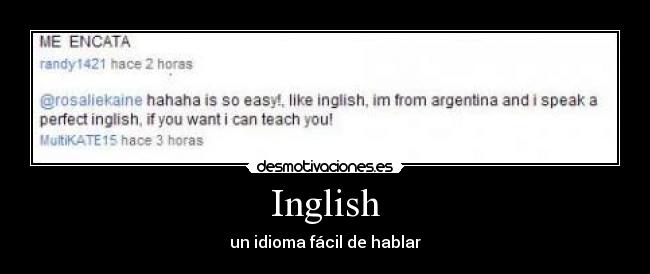 Inglish - un idioma fácil de hablar