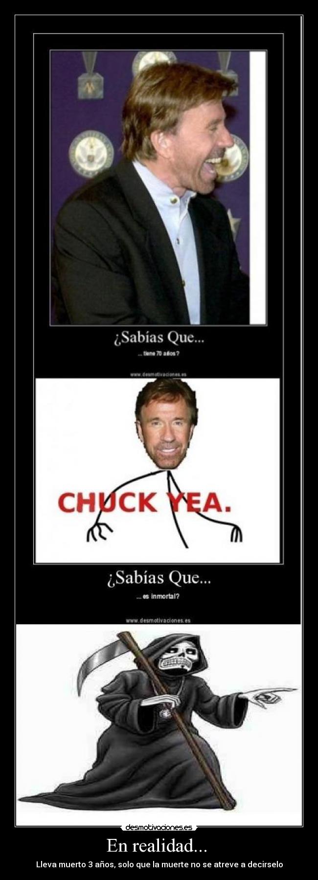 En realidad... - Lleva muerto 3 años, solo que la muerte no se atreve a decirselo