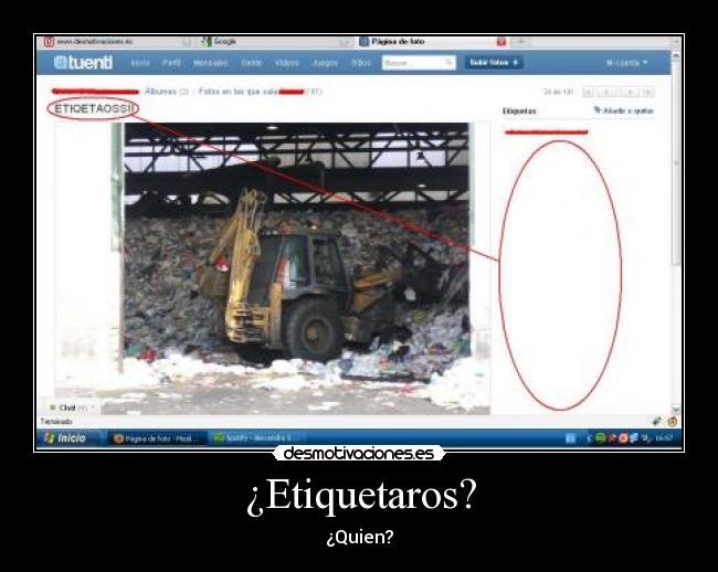 ¿Etiquetaros? - ¿Quien?