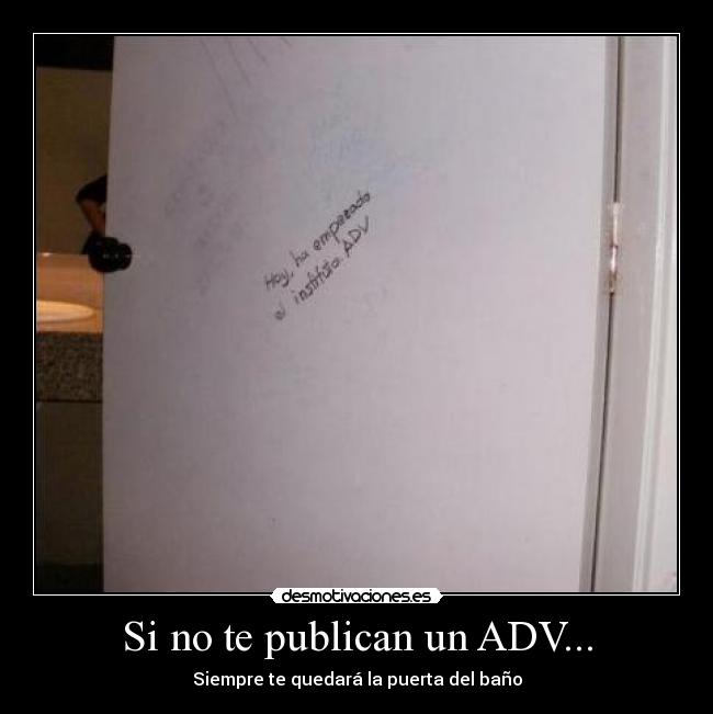 Si no te publican un ADV... - 