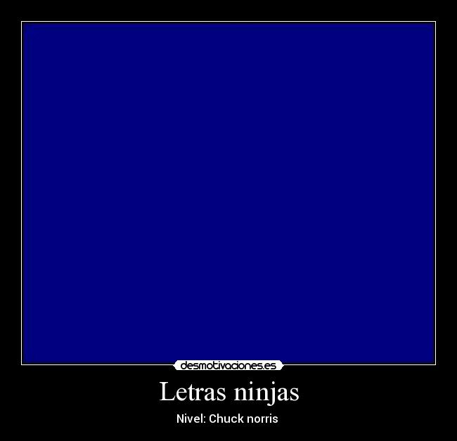 Letras ninjas - 