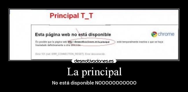 La principal - No está disponible NOOOOOOOOOOO