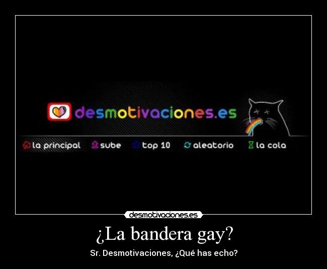 ¿La bandera gay? - Sr. Desmotivaciones, ¿Qué has echo?