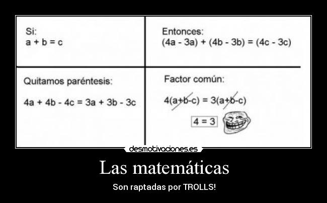 Las matemáticas - Son raptadas por TROLLS!