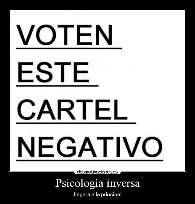 Psicología inversa -