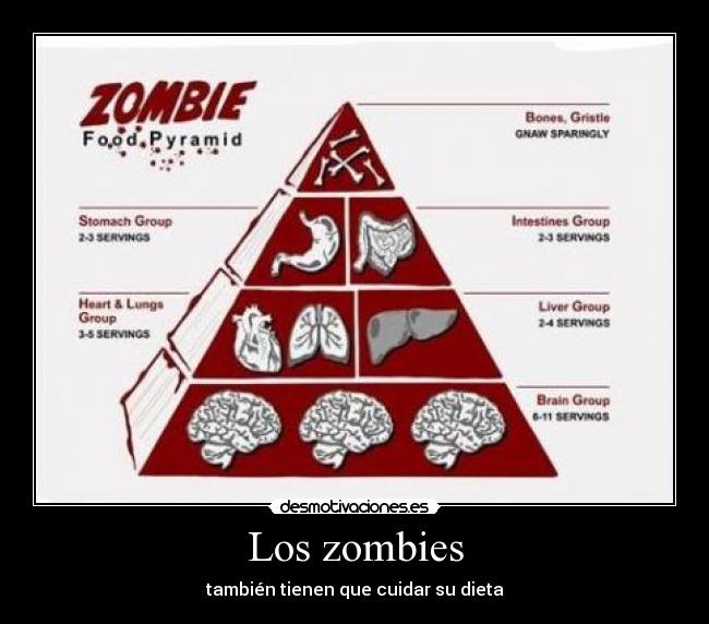 Los zombies - también tienen que cuidar su dieta