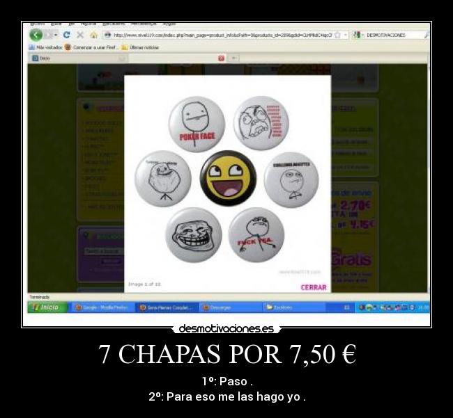 7 CHAPAS POR 7,50 € -