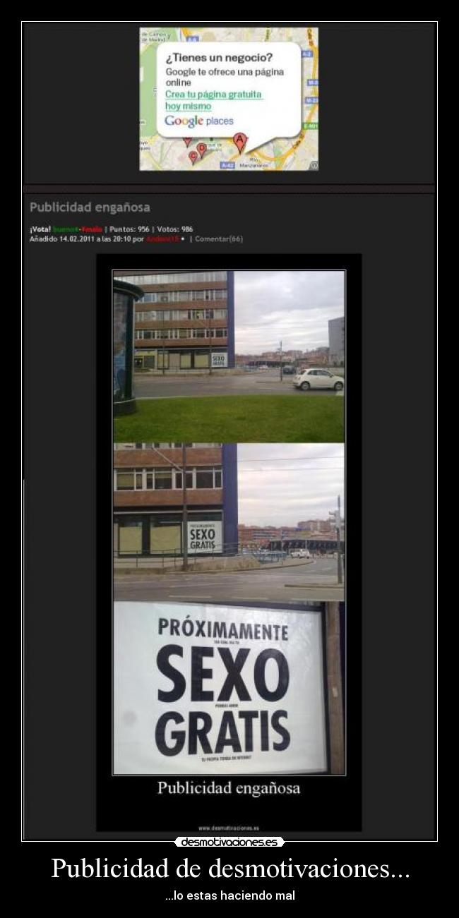 Publicidad de desmotivaciones... -