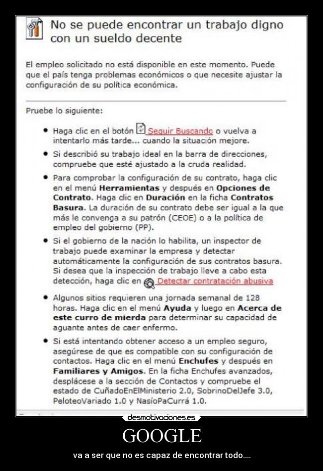 carteles google desmotivaciones