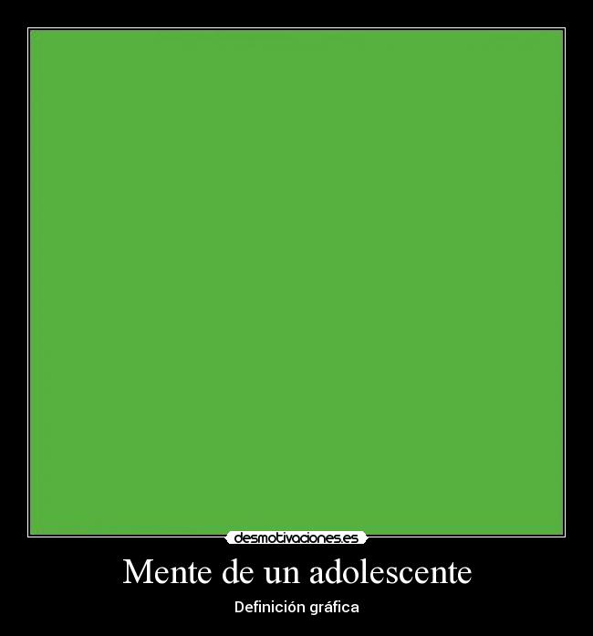Mente de un adolescente - Definición gráfica