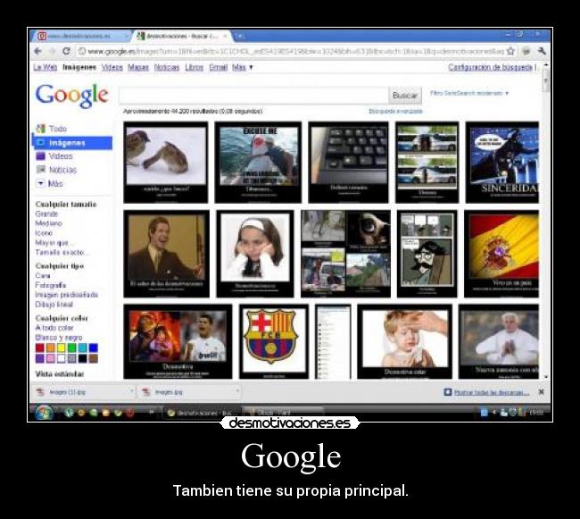 Google - Tambien tiene su propia principal.