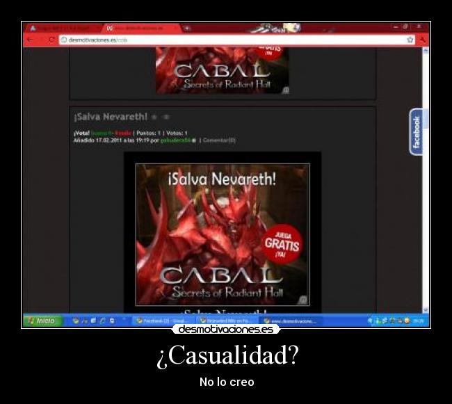 ¿Casualidad? - No lo creo