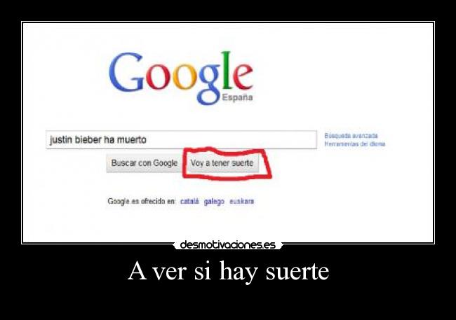 A ver si hay suerte -