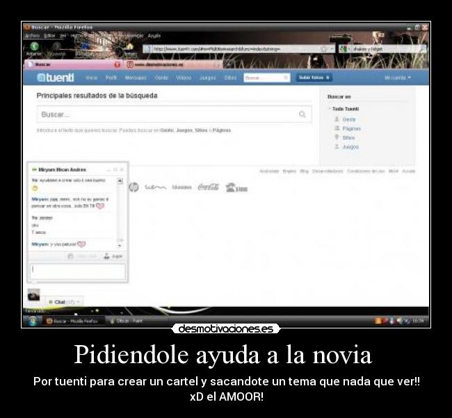 Pidiendole ayuda a la novia  - 