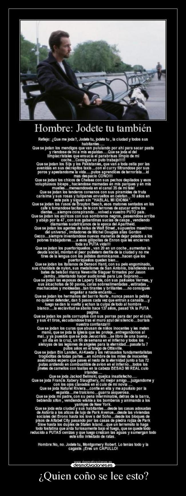 ¿Quien coño se lee esto? - 