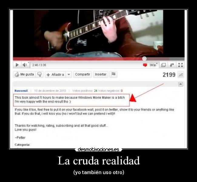 La cruda realidad - (yo también uso otro)