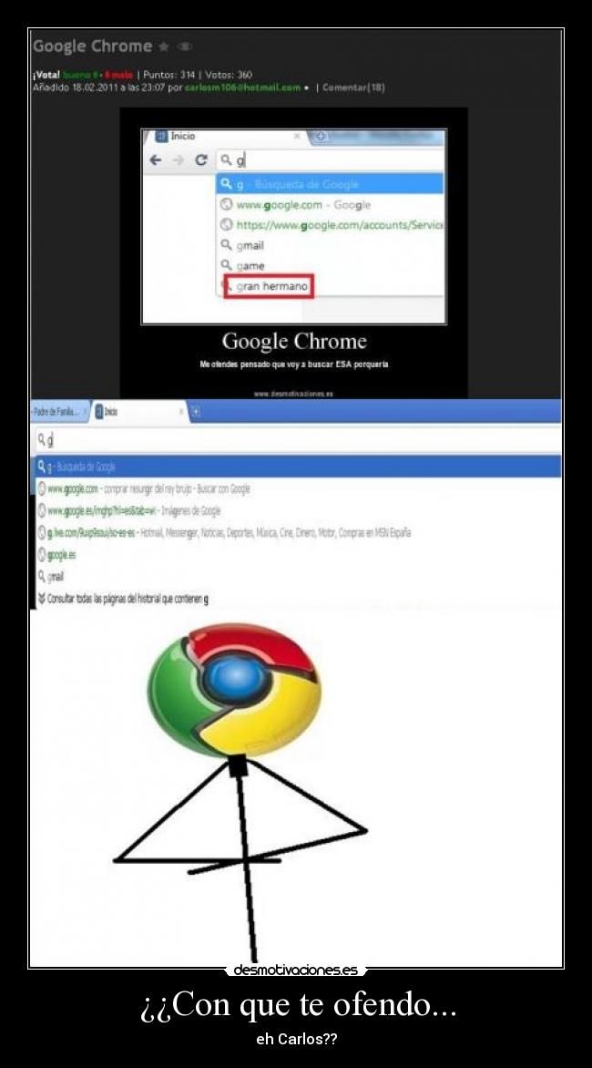 ¿¿Con que te ofendo... - eh Carlos??