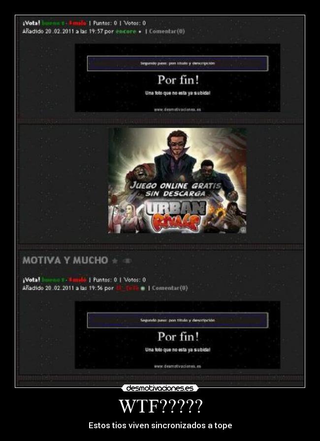 WTF????? - Estos tios viven sincronizados a tope